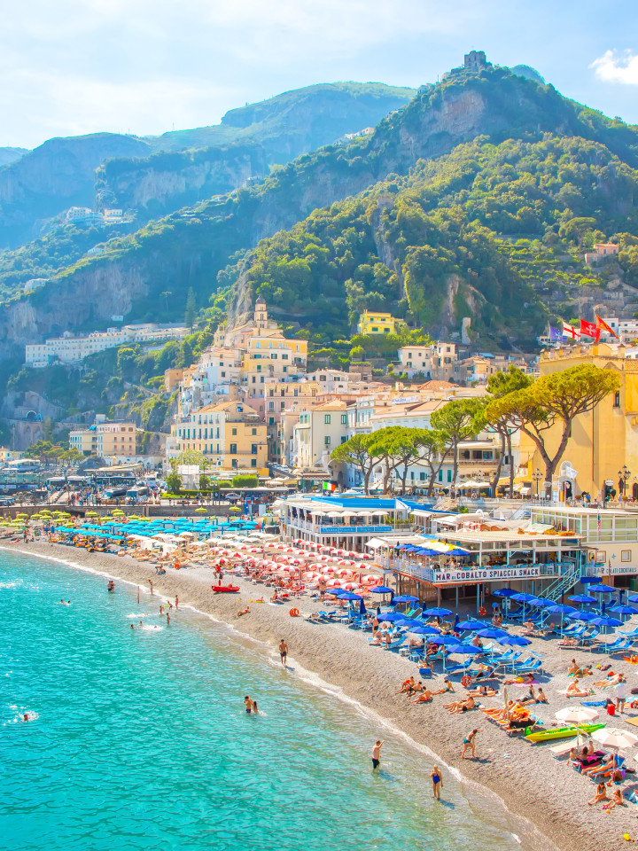 Amalfi sulla spiaggia